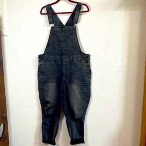 ❤️ Refuge plus size 18 gray/dark gray dungarees/overalls